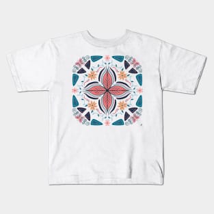 Flower Butterfly Vine Mandala - Transparent Kids T-Shirt